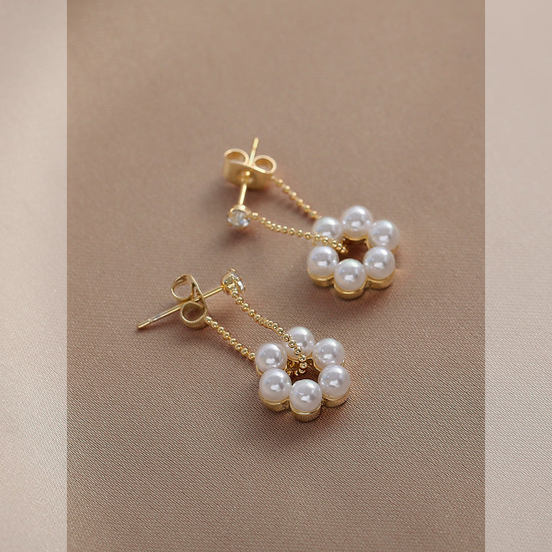 Wholesale Needle Elegant Love Heart Full Drill Crystal Earrings Fashionable High-end Feel Jewelry Accessories